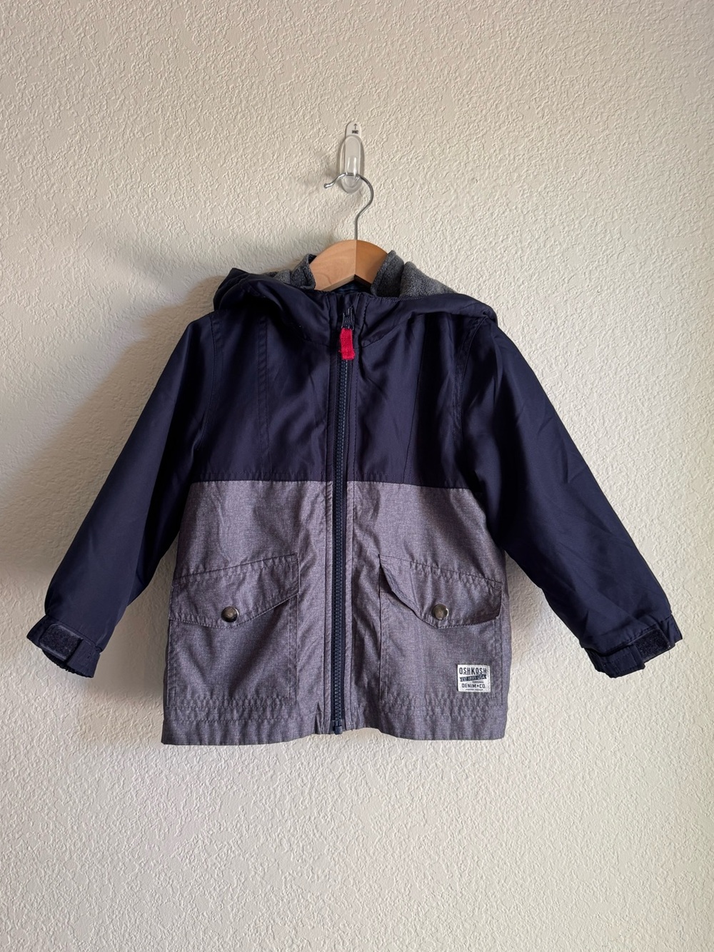 OshKosh B’gosh 3T 3-in-1 Convertible Hooded Jacket Fleece